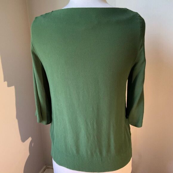 H&M Boatneck 3/4 Length Wide Sleeve, 4. Forest Green. Great TShirt Alternative! - Picture 11 of 13